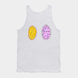 Colorful floral leaf Easter eggs Tank Top